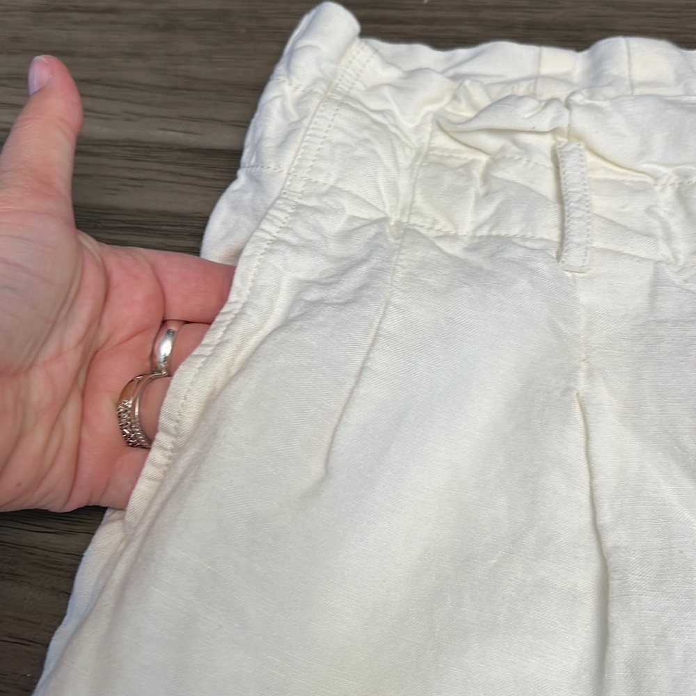 MADEWELL LINEN BLEND HIGH WAISTED PLEATED TROUSER PANTS - Picture 9 of 16